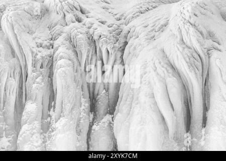 Eisstrukturen am Tornetraesk-See, Norrbotten, Lappland, Schweden, Januar 2014, Europa Stockfoto