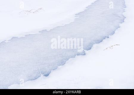 Ice Structures, Vistasdalen, Norrbotten, Lappland, Schweden, März 2017, Europa Stockfoto