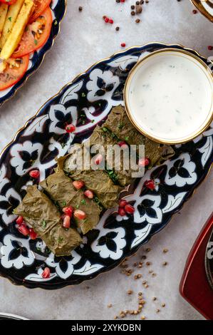 dalma mit Lammfleisch. Usbekische Küche. Stockfoto