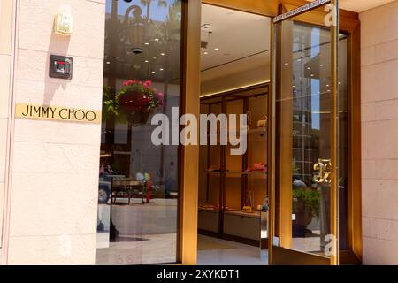 JIMMY CHOO Modegeschäft am Rodeo Drive, Beverly Hills, Kalifornien Stockfoto