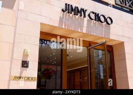 JIMMY CHOO Modegeschäft am Rodeo Drive, Beverly Hills, Kalifornien Stockfoto