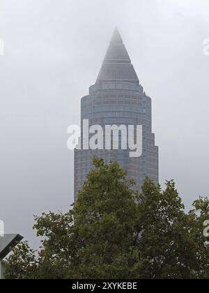 Messeturm Frankfurt am Main. Stockfoto