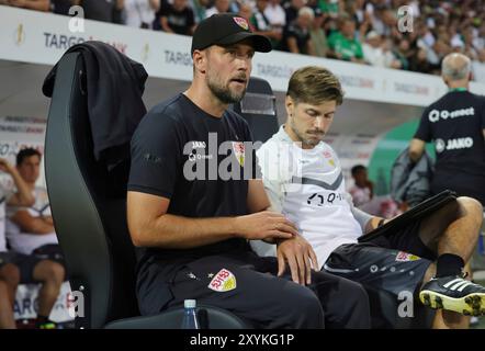 Münster, Deutschland. August 2024. firo: 27.08.2024, Fußball, DFB-Pokal, Pokal, Saison 2024/2025, 1. Runde, SCP Preussen Münster - VfB Stuttgart Coach: Sebastian Hoeness, VFB/dpa/Alamy Live News Stockfoto