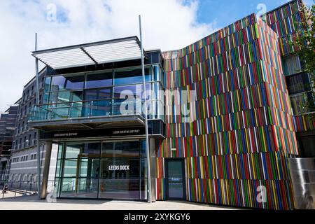 Leeds England: 3. Juni 2024 leeds Dock Creative District Gebäude außen Stockfoto