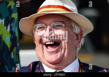 England-Fan während des 2. Rothesay Test Match Day 2 in Lords, London, Großbritannien, 30. August 2024 (Foto: Mark Cosgrove/News Images) Stockfoto