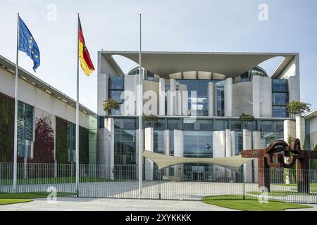 Das Bundeskanzleramt Gebäude offizielle Residenz der deutschen Bundeskanzlerin Angela Merkel in Berlin. Stockfoto