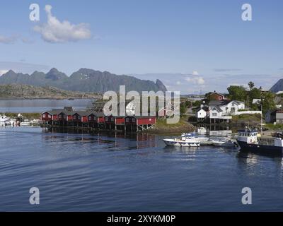 Aus Wikipedia: Svolvaer ist eine norwegische Stadt im Südosten der Insel Austvagoy am Vestfjord. Svolvaer ist der Verwaltungsrat Stockfoto