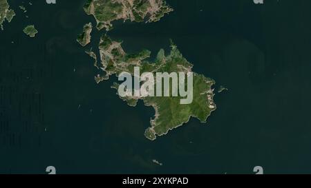 Oenarodo Island im Japanischen Meer auf einem Satellitenbild, das am 20. November 2023 aufgenommen wurde Stockfoto
