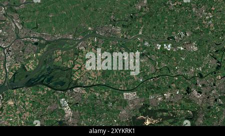 Pays-de-Heusden Island in der Nordsee auf einem Satellitenbild vom 7. September 2023 Stockfoto