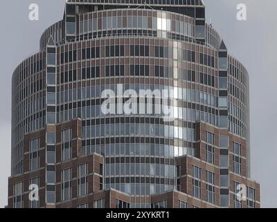 Messeturm Frankfurt am Main. Stockfoto