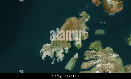 Prince Patrick Island in der Beaufort-See auf einem Satellitenbild, das im 31. Dezember 2003 aufgenommen wurde Stockfoto