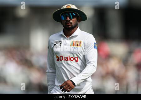 Kamindu Mendis aus Sri Lanka während des 2. Rothesay Test Match Day 2 in Lords, London, Großbritannien, 30. August 2024 (Foto: Mark Cosgrove/News Images) in London, Großbritannien am 30.2024. (Foto: Mark Cosgrove/News Images/SIPA USA) Stockfoto