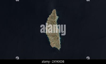 Isla Santa Catalina im Golf von Kalifornien auf einem Satellitenbild vom 10. Juli 2023 Stockfoto