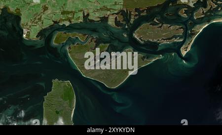 Snake Island in der Bass Strait auf einem Satellitenbild vom 16. Juni 2023 Stockfoto