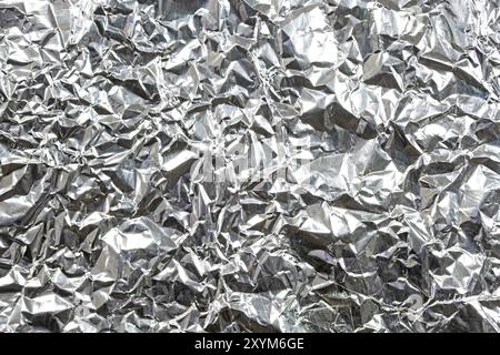 Silberfolie als Textur Stockfoto