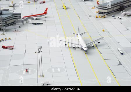 Flughafen Frankfurt, Modell Stockfoto