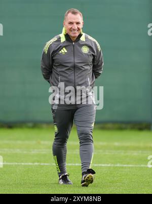 Celtic Manager Brendan Rodgers während des Trainings im Lennoxtown Training Centre, Glasgow. Bilddatum: Freitag, 30. August 2024. Stockfoto