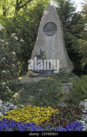 Fallersleben-Denkmal in Hoexter Stockfoto