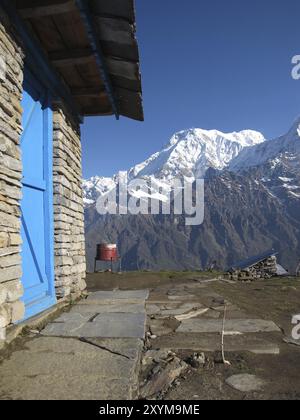 Annapurna South und Mardi Himal High Camp Stockfoto