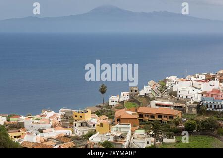 Das Dorf Agulo auf der Insel La Gomera. Stockfoto