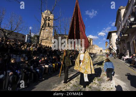 Rektor der Pfarrei Muro, Don Pere Fiol, Beneides de Sant Antoni, Muro, Mallorca, Balearen, Spanien, Europa Stockfoto