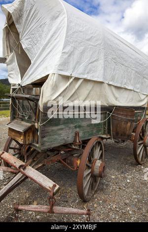 Planwagen in McLeese Lake British Columbia Kanada Stockfoto