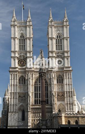 Die Westfassade der westminster Abbey mit den beiden Glockentürmen Stockfoto