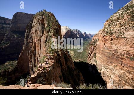 Der Wanderweg nach Angel's Landing im Zion-Nationalpark Stockfoto