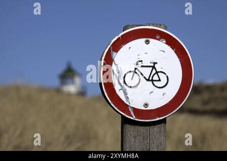 Fahrräder verboten Stockfoto