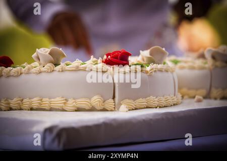 Kuchen mit Dekoration Stockfoto