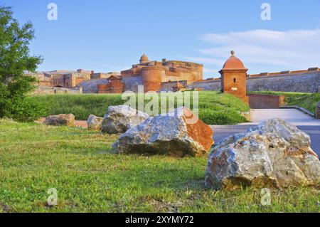 Fort von Salses in Südfrankreich, altes Fort de Salses in Südfrankreich Stockfoto