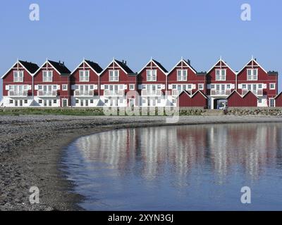 Ferienhäuser in Marina bagenkop auf langeland Stockfoto