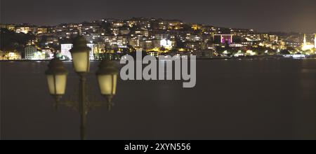 Istanbul (Byzanz und Konstantinopel) größte Stadt der Türkei in der Nacht Stockfoto