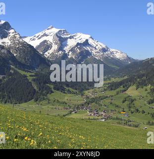 Frühling in den Schweizer Alpen Stockfoto