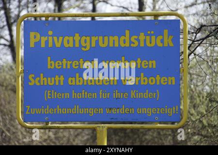 Zutritt zu Privateigentum verboten Stockfoto