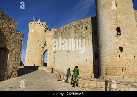 Schloss Bellver (XIV Jahrhundert), Palma, Mallorca, Balearen, Spanien, Europa Stockfoto