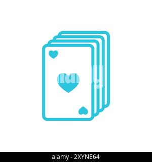 Kartensymbol. Aus blauer Symbolgruppe. Stock Vektor