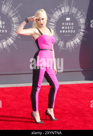 Gwen Stefani bei den MTV Video Music Awards 2014, die am 24. August 2014 im Forum in Los Angeles, USA, stattfanden. Stockfoto