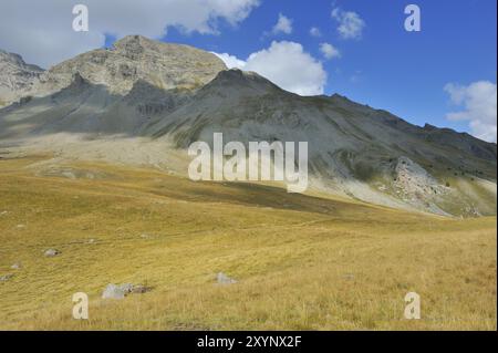 Col de la Cayolle Pass in den französischen Alpen.Col de la cayolle alpes maritime frankreich europa Stockfoto