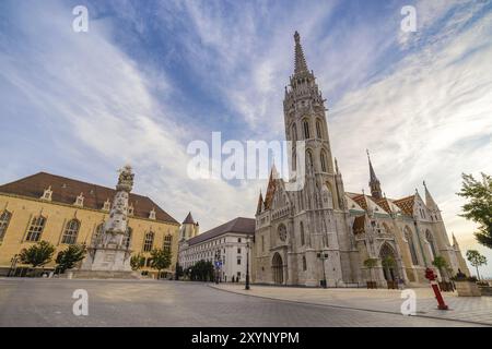 Budapest Sonnenaufgang ciy Skyline in der Matthiaskirche, Budapest, Ungarn, Europa Stockfoto