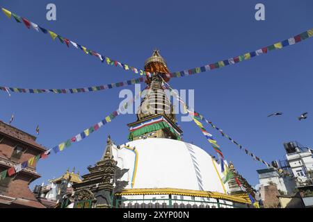 Foto der Kathesimbu Stupa im Bezirk Thamel in Kathmandu, Nepal, Asien Stockfoto