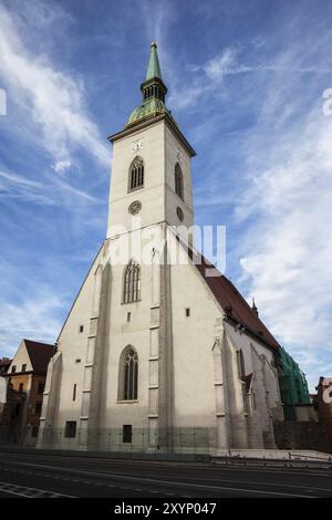 Slowakei, Bratislava, St. Martin's Cathedral, gotische Kirche aus dem 15. Jahrhundert, Europa Stockfoto