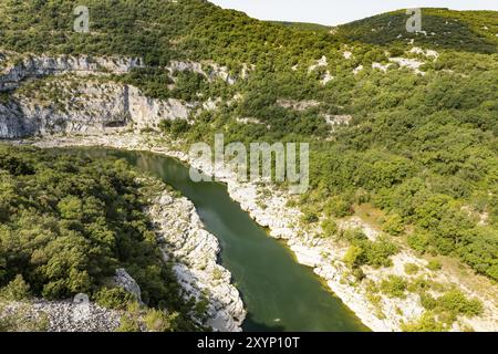 Der Fluss Ardeche in Frankreich Stockfoto