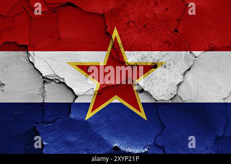 Flagge der Sozialistischen Republik Kroatien Stockfoto