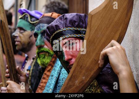 Moros y cristianos, fiesta de La Patrona, Pollenca, Mallorca, balearen, Spanien, Europa Stockfoto