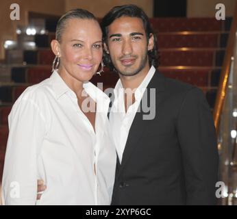 Natascha Ochsenknecht und ihr Partner Umut Kekilli beim 7. GRK Golf Charity Masters 2014 Leipzig Stockfoto