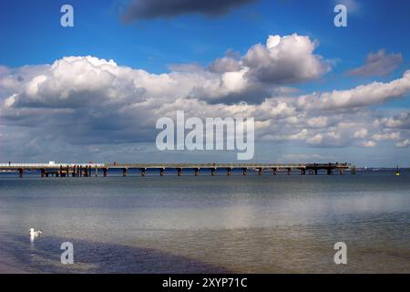 Der alte Pier am Timmendorf Beach, Deutschland der alte Pier am Timmendorf Beach, Deutschland, Europa Stockfoto