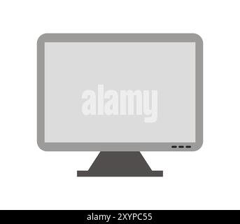 Computermonitor-Symbol in Vektor auf weißem Hintergrund Stockfoto