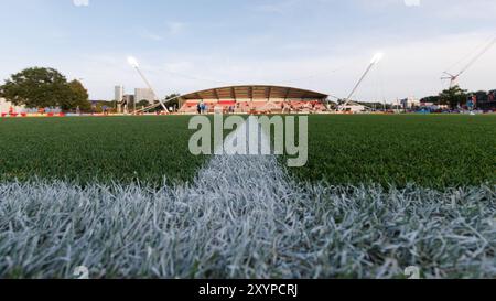 Amsterdam, Niederlande. 30. August 2024. AMSTERDAM, 30-08-2024, Sportpark de Toekomst, Saison 2024/2025, niederländischer Fußball Keuken Kampioen Divisie. stadionübersicht vor dem Spiel Jong Ajax - den Bosch Credit: Pro Shots/Alamy Live News Stockfoto