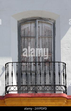 Balkon in Medina Sidonia, Andalusien Balkon in Medina Sidonia, Andalusien Stockfoto